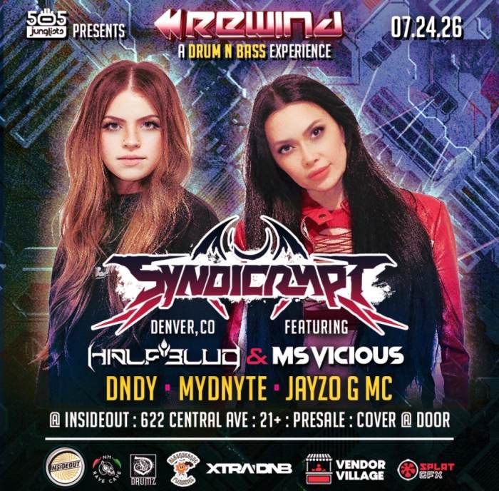 505 Junglists REWIND: Syndicrypt ft: Halfblud and Ms Vicious at El Rey Theater, Albuquerque