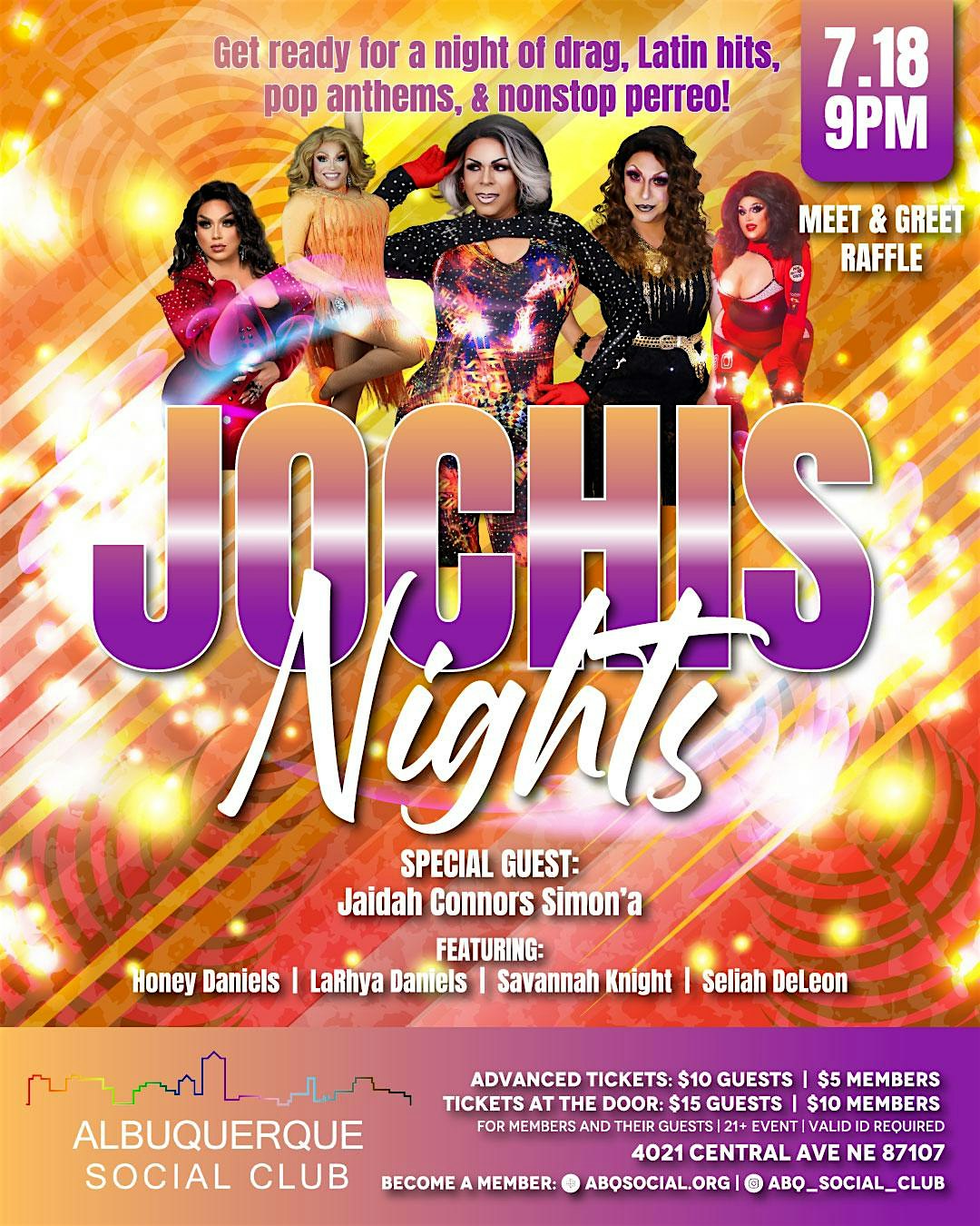 JOCHIS NIGHTS July 2026 at Albuquerque Social Club, Albuquerque