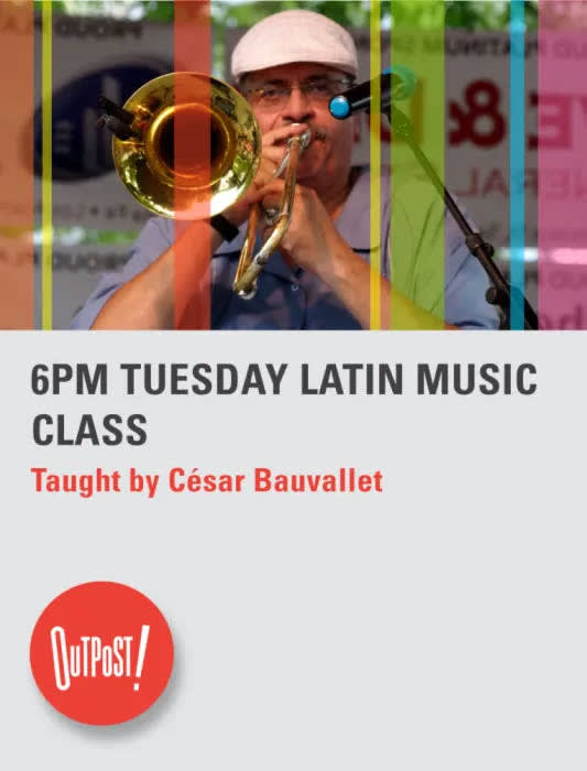 (July 7 - Aug 25) 6:30pm Tuesday Latin Music Class at Outpost Performance Space, Albuquerque