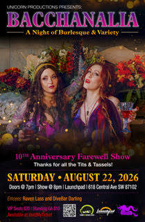 U.P. Presents: Summer Bacchanalia! at Unicorn Productions, Albuquerque